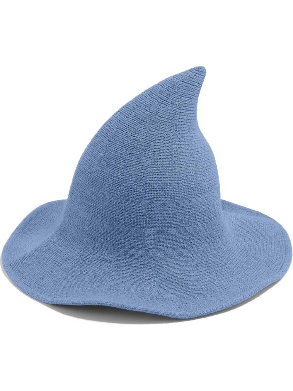 🎃Women's Blue Wide Brim Foldable Classic Wool Knitted Wizard Witch Hats